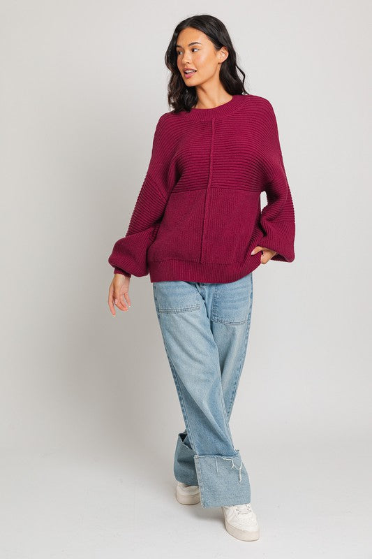 Stacey B's Ribbed Knitted Sweater