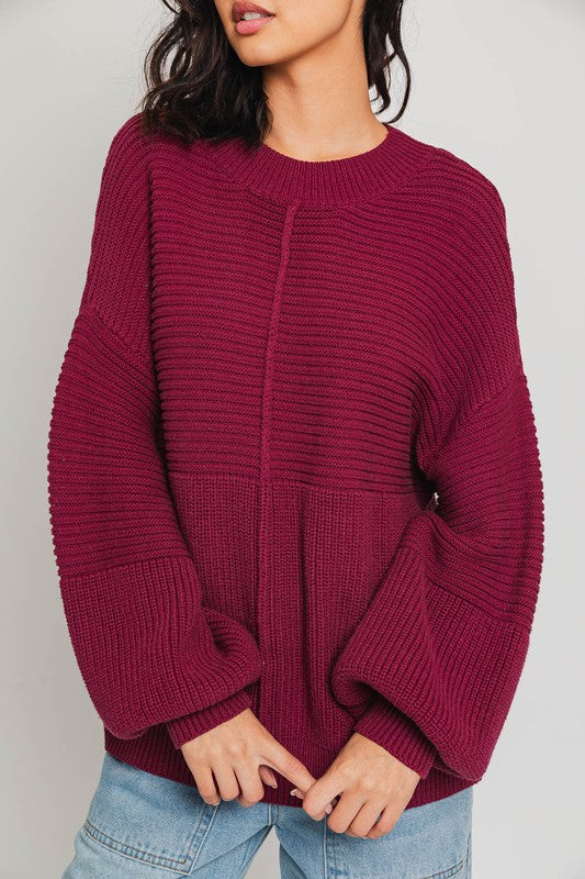 Stacey B's Ribbed Knitted Sweater