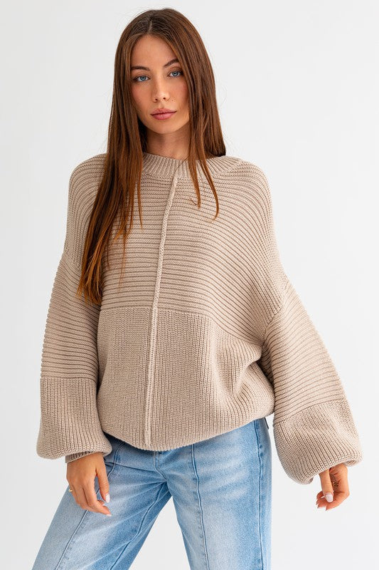 Stacey B's Ribbed Knitted Sweater