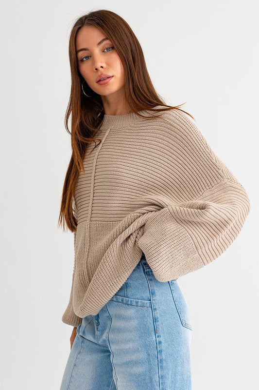 Stacey B's Ribbed Knitted Sweater