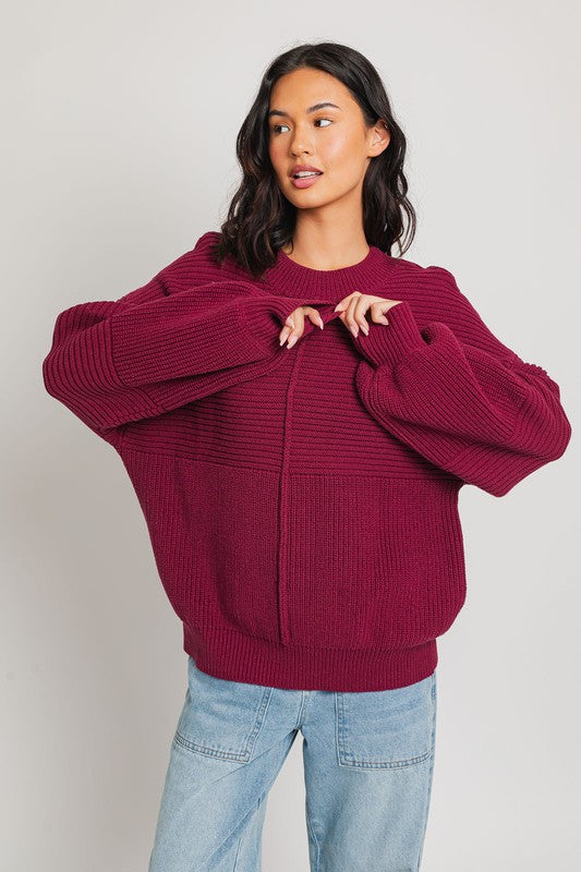 Stacey B's Ribbed Knitted Sweater