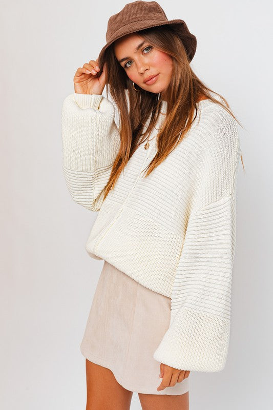 Stacey B's Ribbed Knitted Sweater