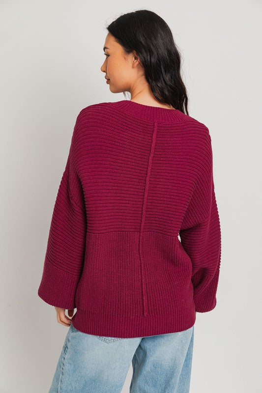 Stacey B's Ribbed Knitted Sweater