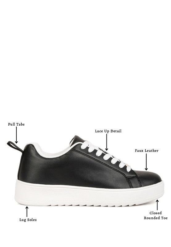 Stacey B's Rouxy Faux Leather Sneakers