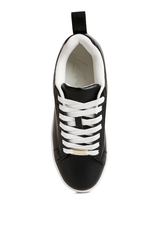 Stacey B's Rouxy Faux Leather Sneakers