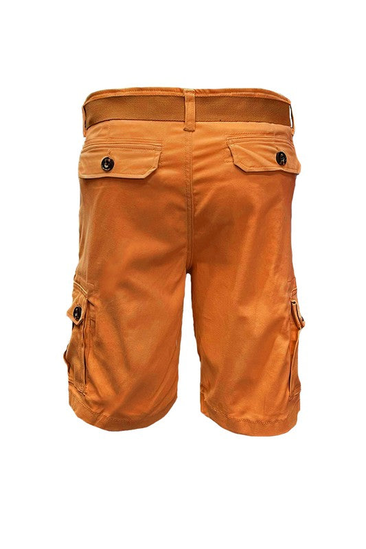 Stacey B's Weiv Mens Belted Cargo Shorts with Belt