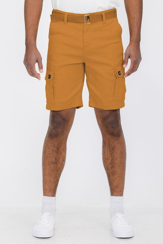 Stacey B's Weiv Mens Belted Cargo Shorts with Belt