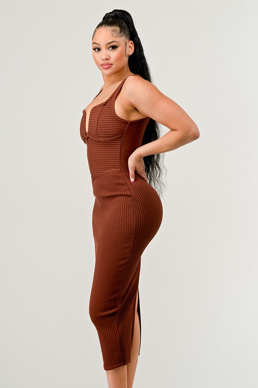 Stacey B's It Feels Like Fall Midi Dress