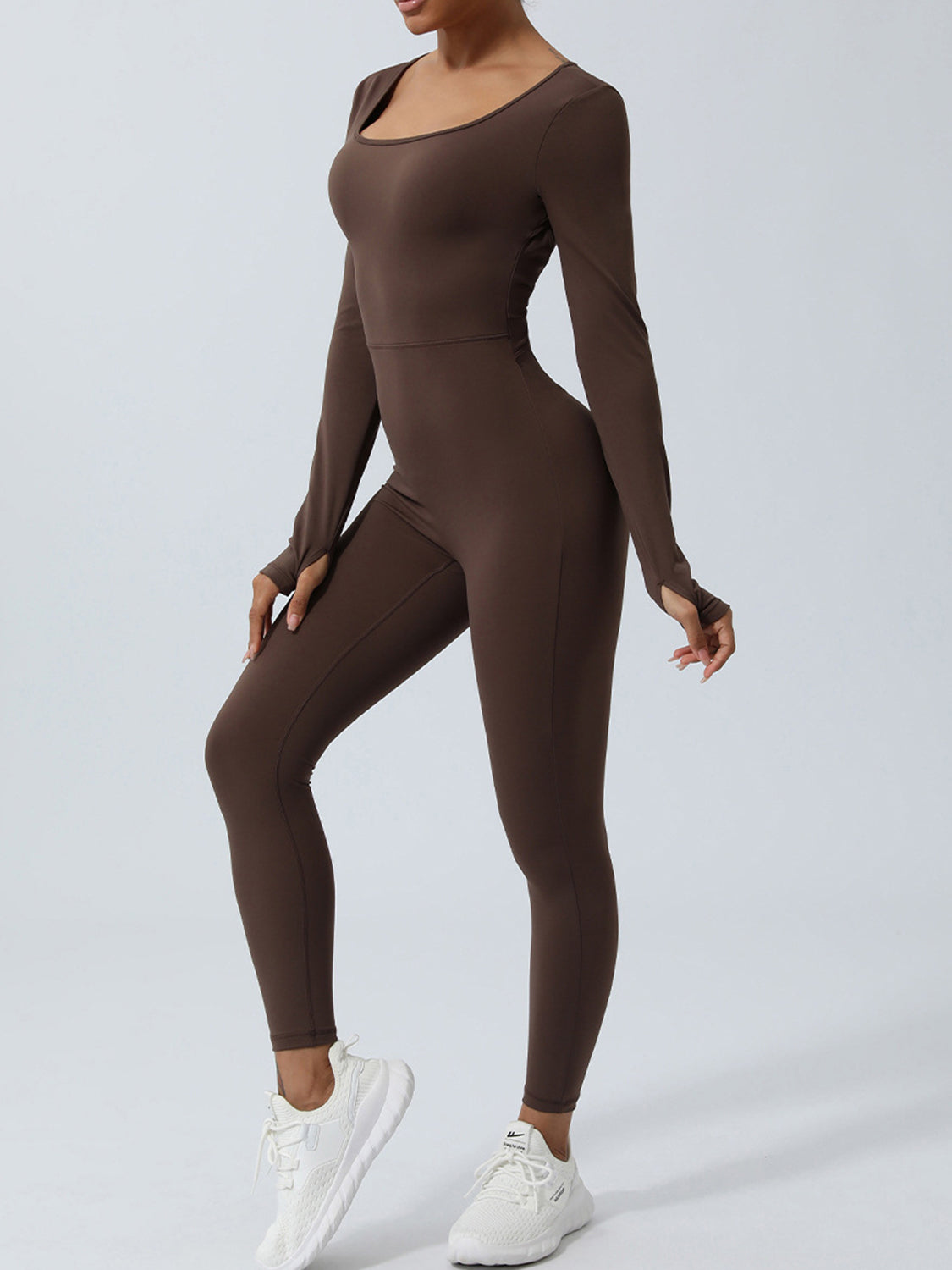 Stacey B's Twisted Backless Long Sleeve Jumpsuit