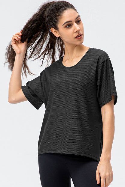 Stacey B's Round Neck Short Sleeve Active Tee