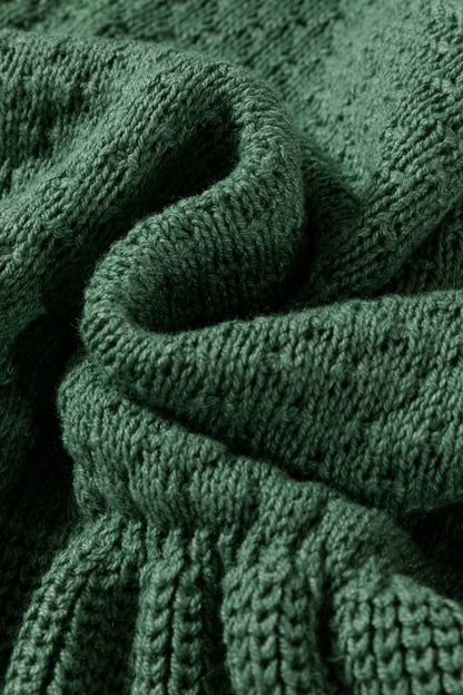 Stacey B's Mist Green Solid Lantern Sleeve Empire Waist Short Sweater Dress