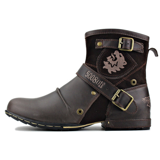 Stacey B's Western denim color changing Martin shoes for men leather shoes for men