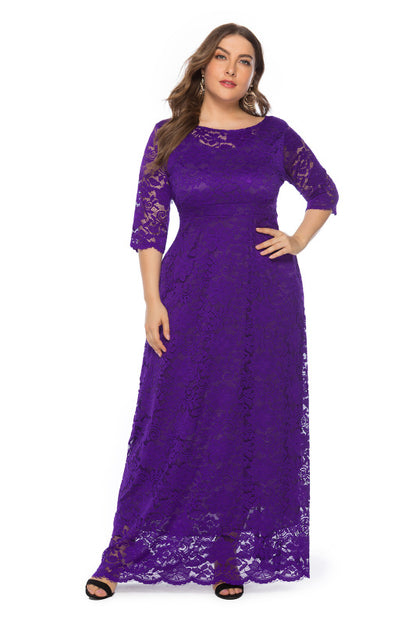 Stacey B's Plus size women's new elegant lace dress