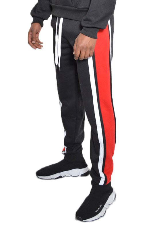 Stacey B's 3 Stripe Color Block  Sweat Pants