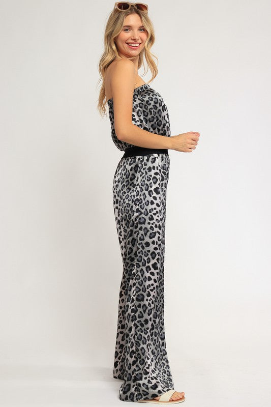 Stacey B's Printed Plus Jumpsuit