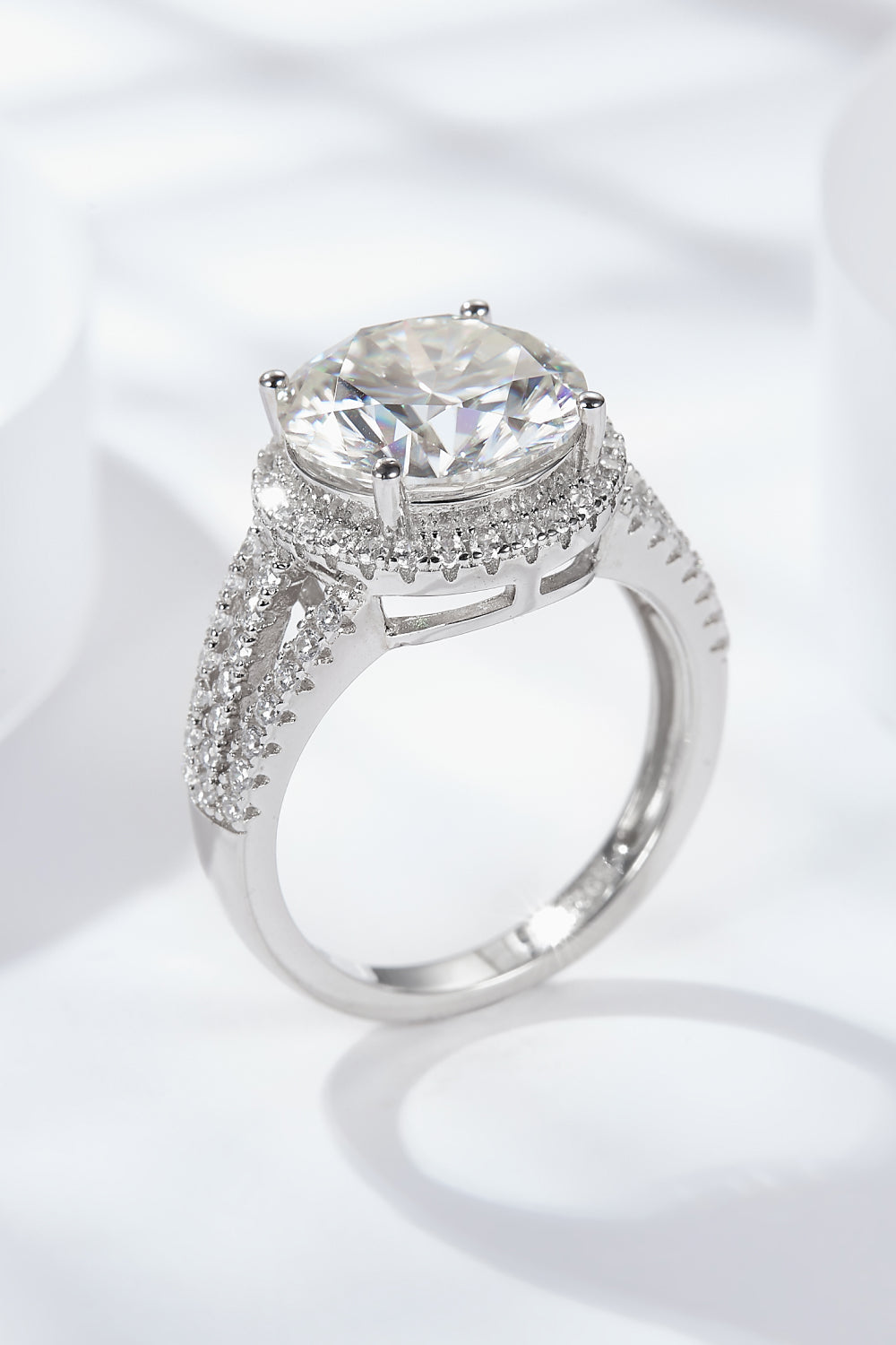 Stacey B's 5 Carat  Moissanite Split Shank Ring