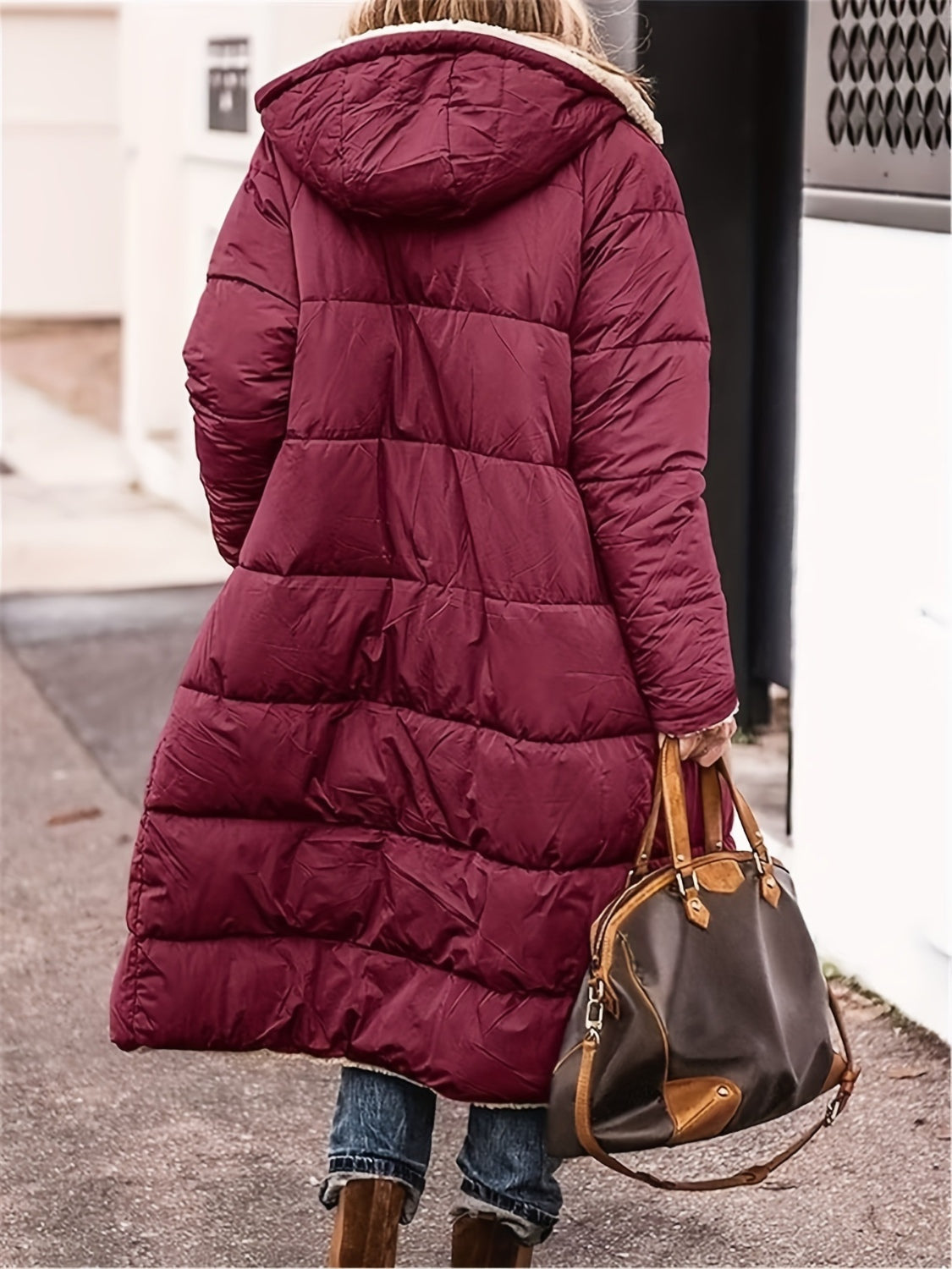 Stacey B's Zip Up Sherpa Hooded Coat