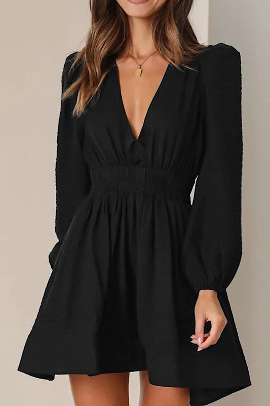 Stacey B's V neck long sleeve dress