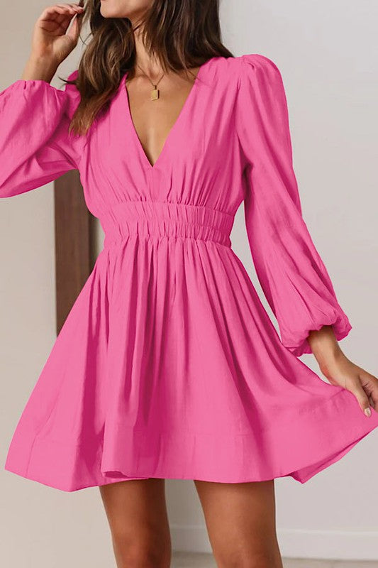 Stacey B's V neck long sleeve dress