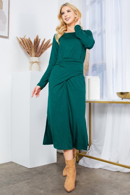 Stacey B's Waist Wrap Dress-with Pockets