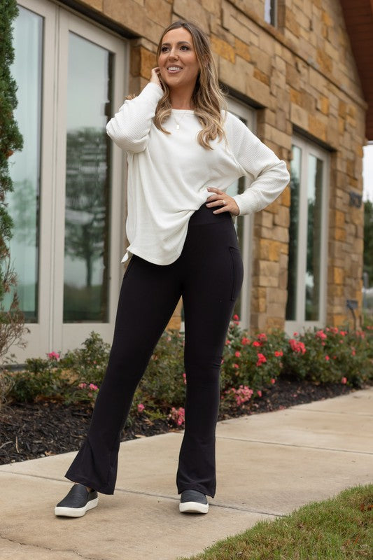 Stacey B's Flare Leggings With Pockets