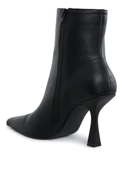 Stacey B's Farnak Pleather Pointed Toe Ankle Boots