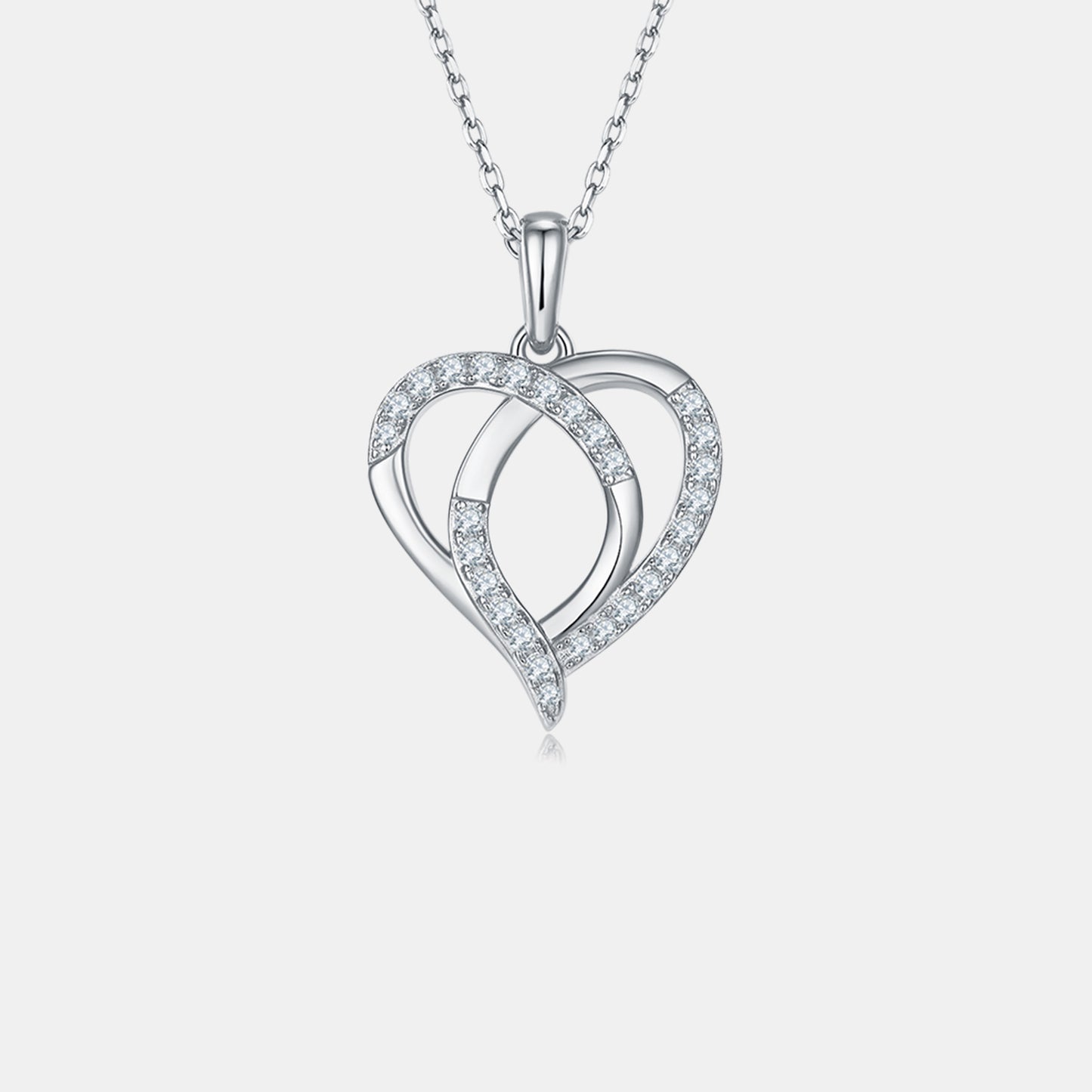 Stacey B's Moissanite 925 Sterling Silver Heart Shape Necklace