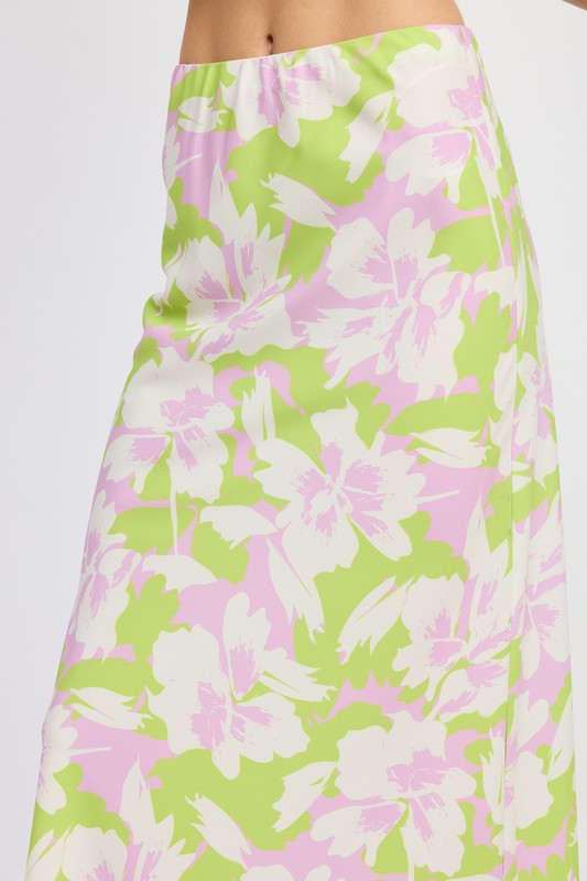 Stacey B's Maxi Floral Bias Skirt