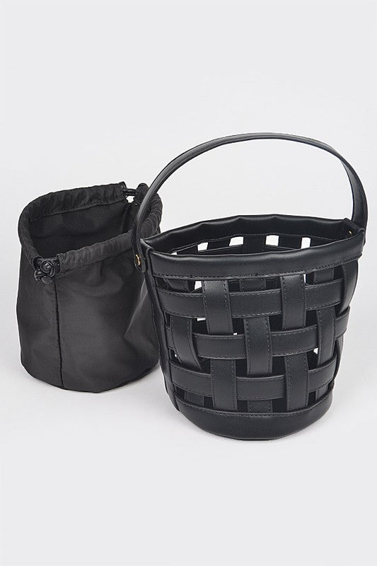 Stacey B's In 1 Open Weaved Bucket Swing Bag