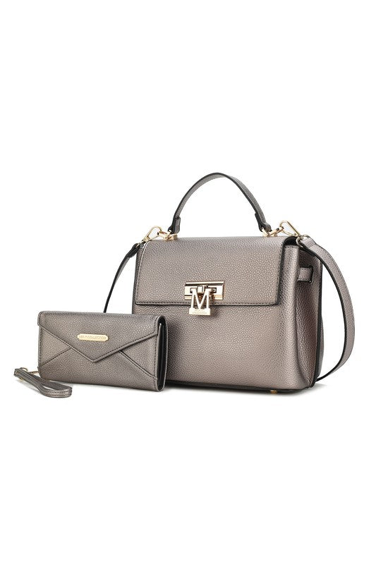 Stacey B's MKF Hadley Satchel Bag with Wristlet by Mia K