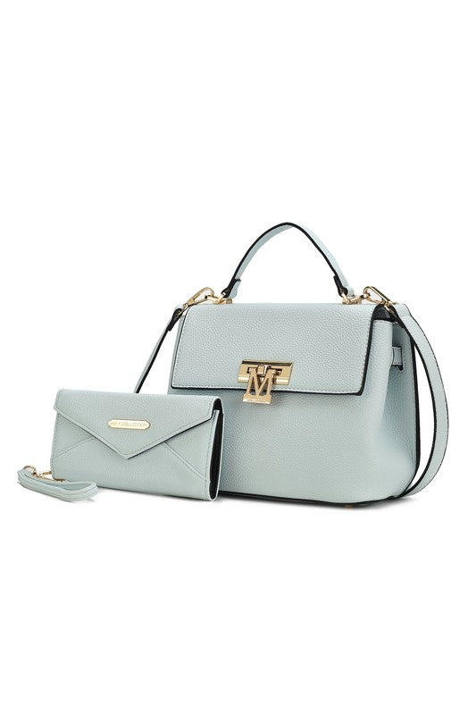 Stacey B's MKF Hadley Satchel Bag with Wristlet by Mia K