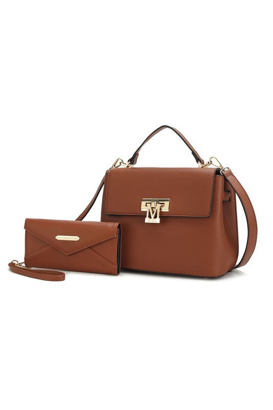 Stacey B's MKF Hadley Satchel Bag with Wristlet by Mia K