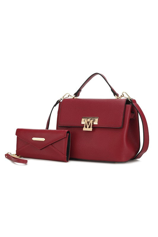 Stacey B's MKF Hadley Satchel Bag with Wristlet by Mia K