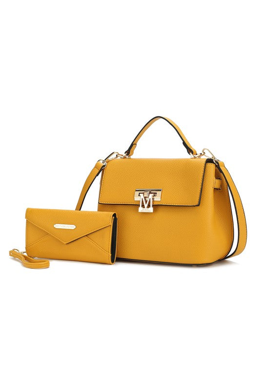 Stacey B's MKF Hadley Satchel Bag with Wristlet by Mia K