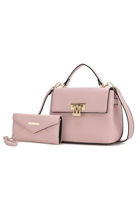 Stacey B's MKF Hadley Satchel Bag with Wristlet by Mia K