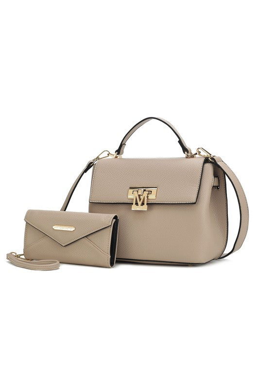 Stacey B's MKF Hadley Satchel Bag with Wristlet by Mia K