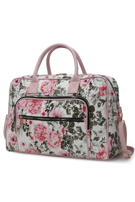 Stacey B's MKF Collection Jayla Botanical Pattern Duffle Bag