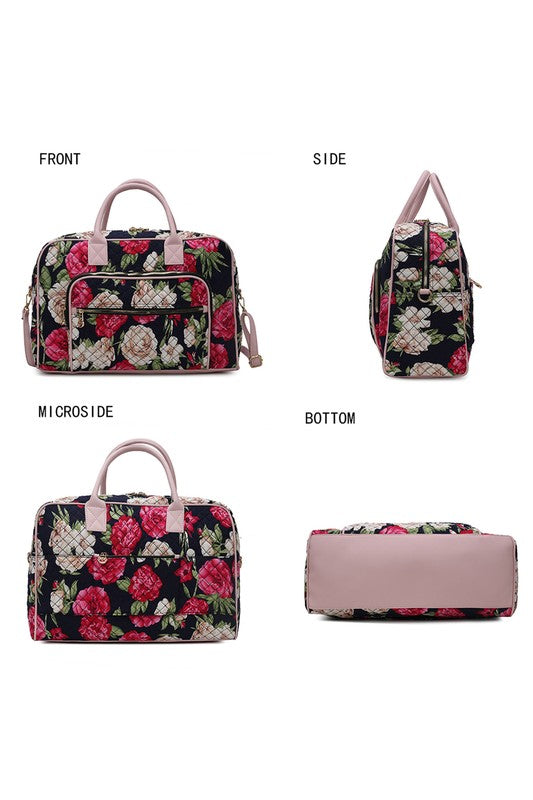 Stacey B's MKF Collection Jayla Botanical Pattern Duffle Bag