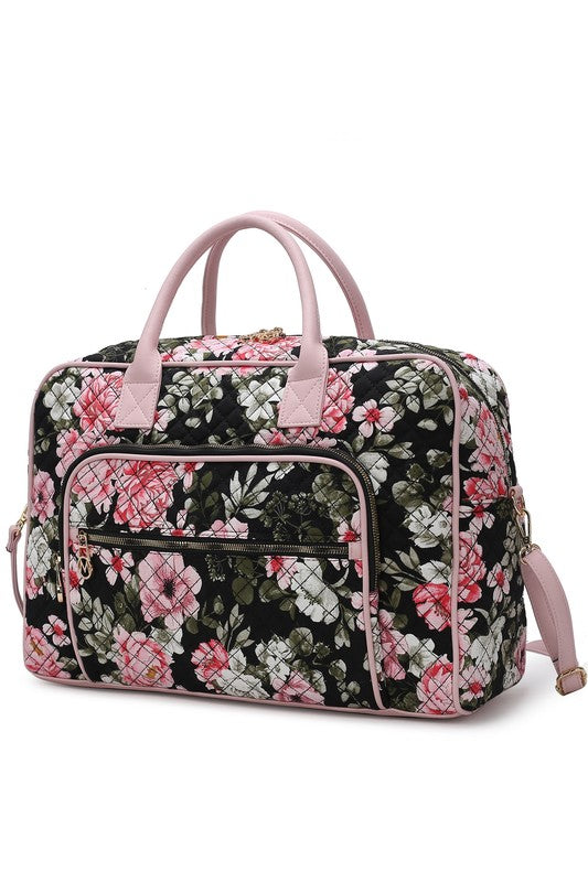 Stacey B's MKF Collection Jayla Botanical Pattern Duffle Bag