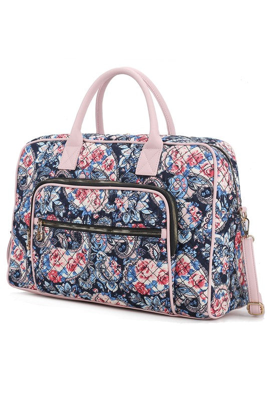 Stacey B's MKF Collection Jayla Botanical Pattern Duffle Bag