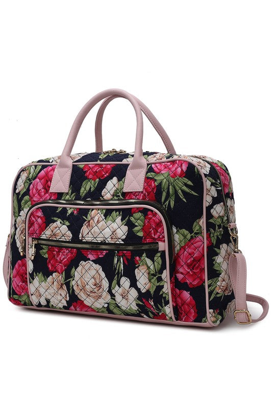 Stacey B's MKF Collection Jayla Botanical Pattern Duffle Bag