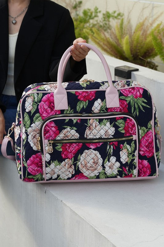 Stacey B's MKF Collection Jayla Botanical Pattern Duffle Bag