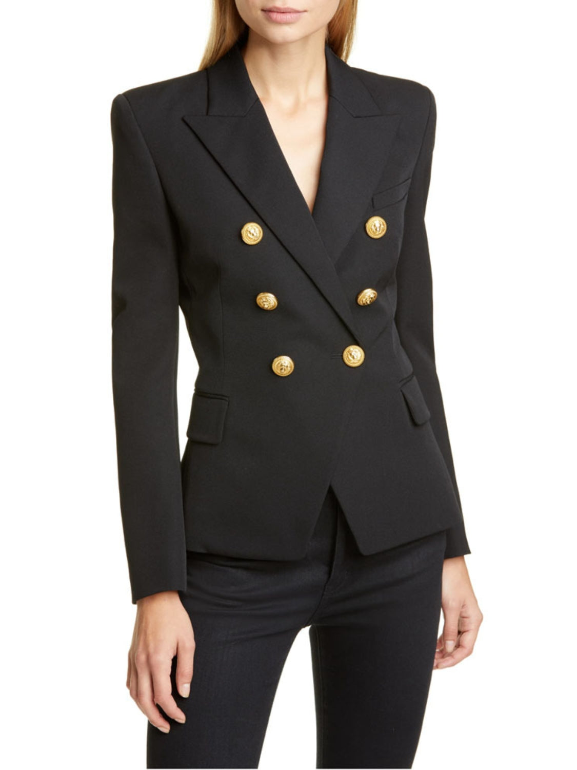 Stacey B's Lapel Collar Long Sleeve Blazer