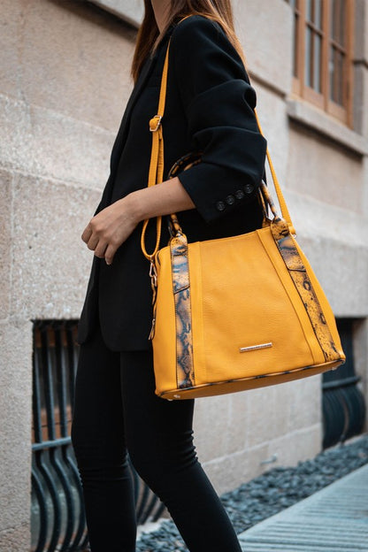 Stacey B's MKF Kenna Snake embossed Tote Bag by Mia K