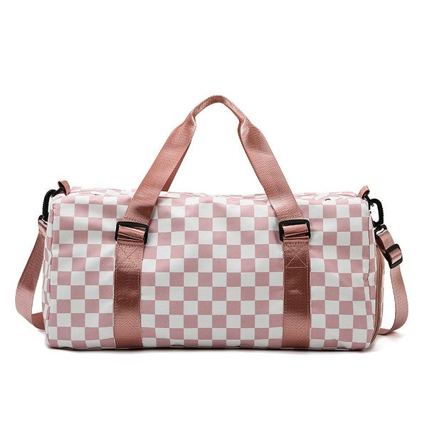 Stacey B's Checker Weekend Travel Luggage Tote Bag Check