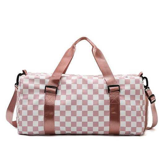 Stacey B's Checker Weekend Travel Luggage Tote Bag Check