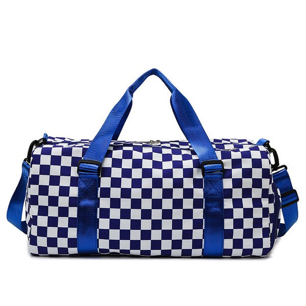 Stacey B's Checker Weekend Travel Luggage Tote Bag Check