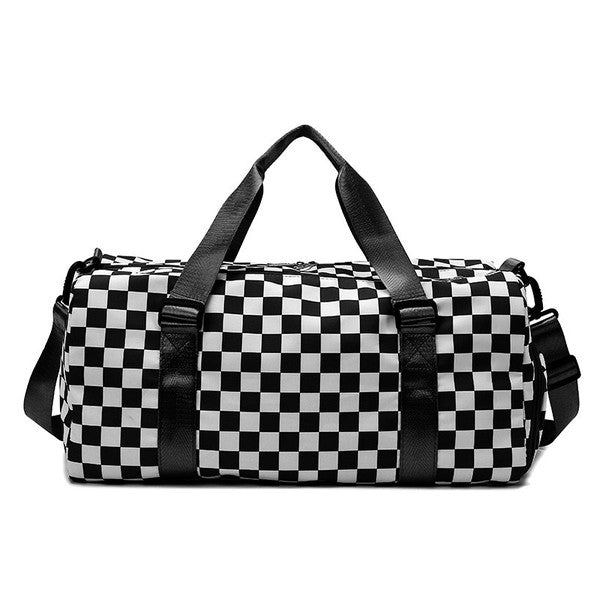 Stacey B's Checker Weekend Travel Luggage Tote Bag Check