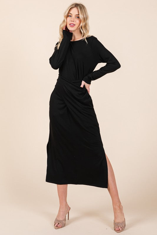 Stacey B's Waist Wrap Dress-with Pockets