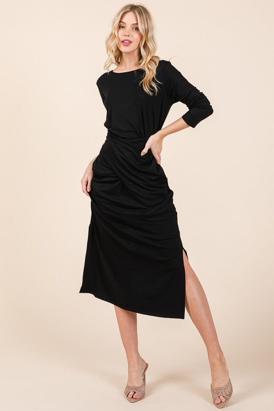 Stacey B's Waist Wrap Dress-with Pockets